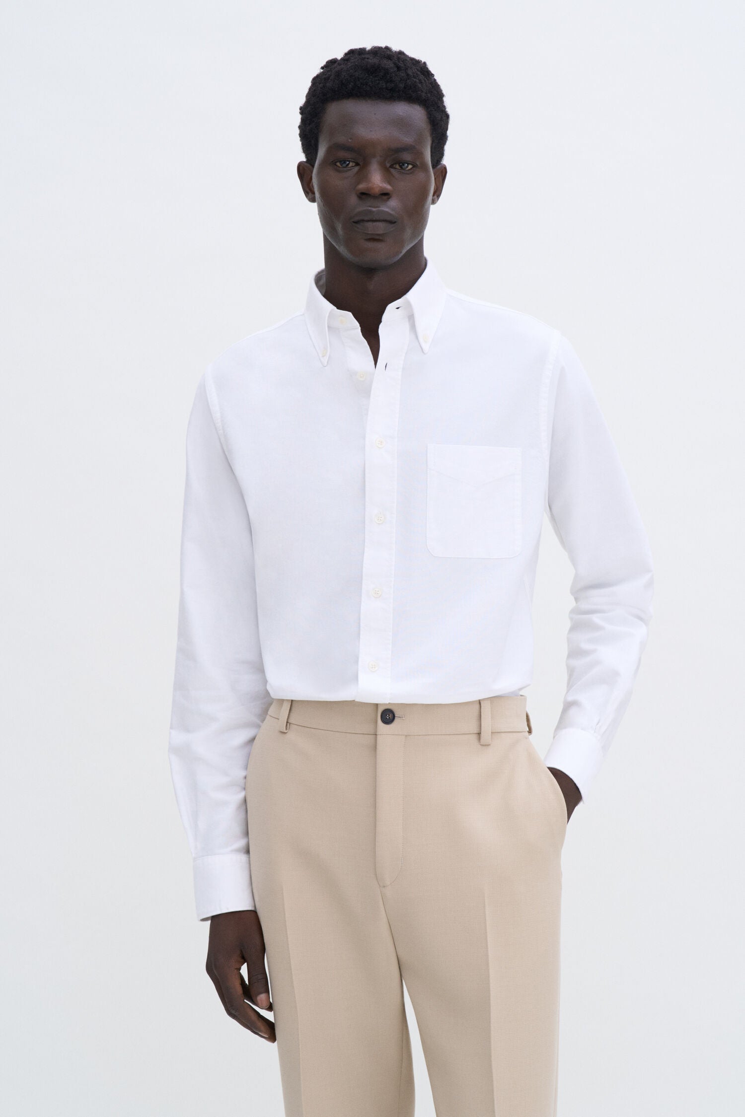 Slim Oxford Cotton Shirt | White