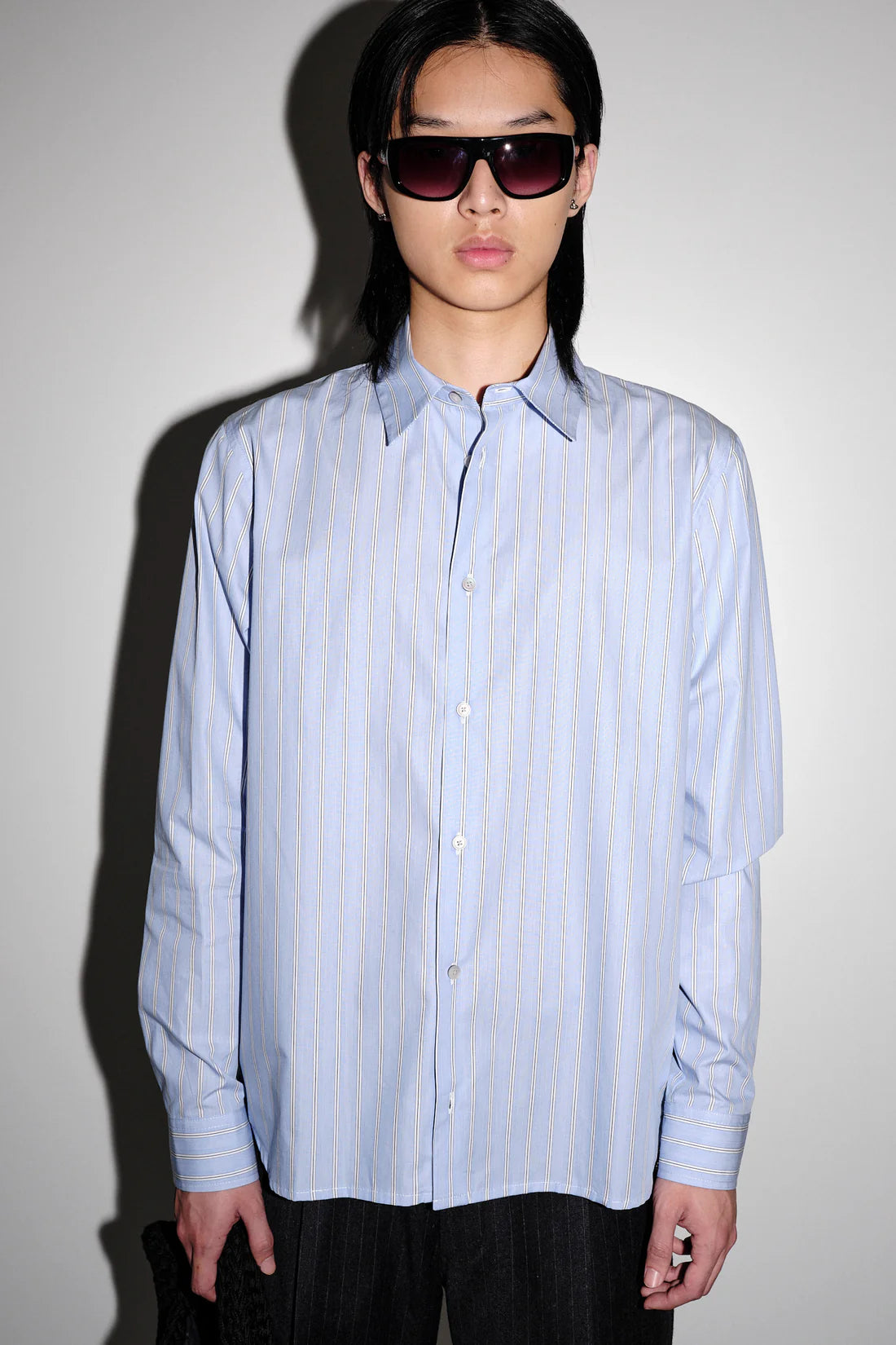 Adriel Shirt | Blue White Stripe