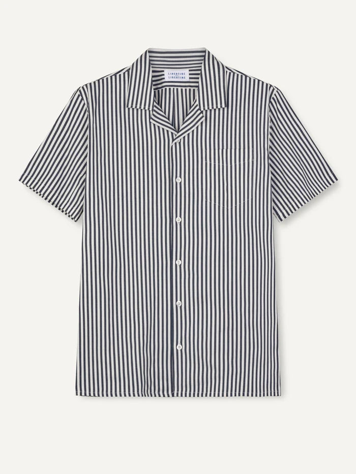 Cave Shirt | Dark Navy Stripe