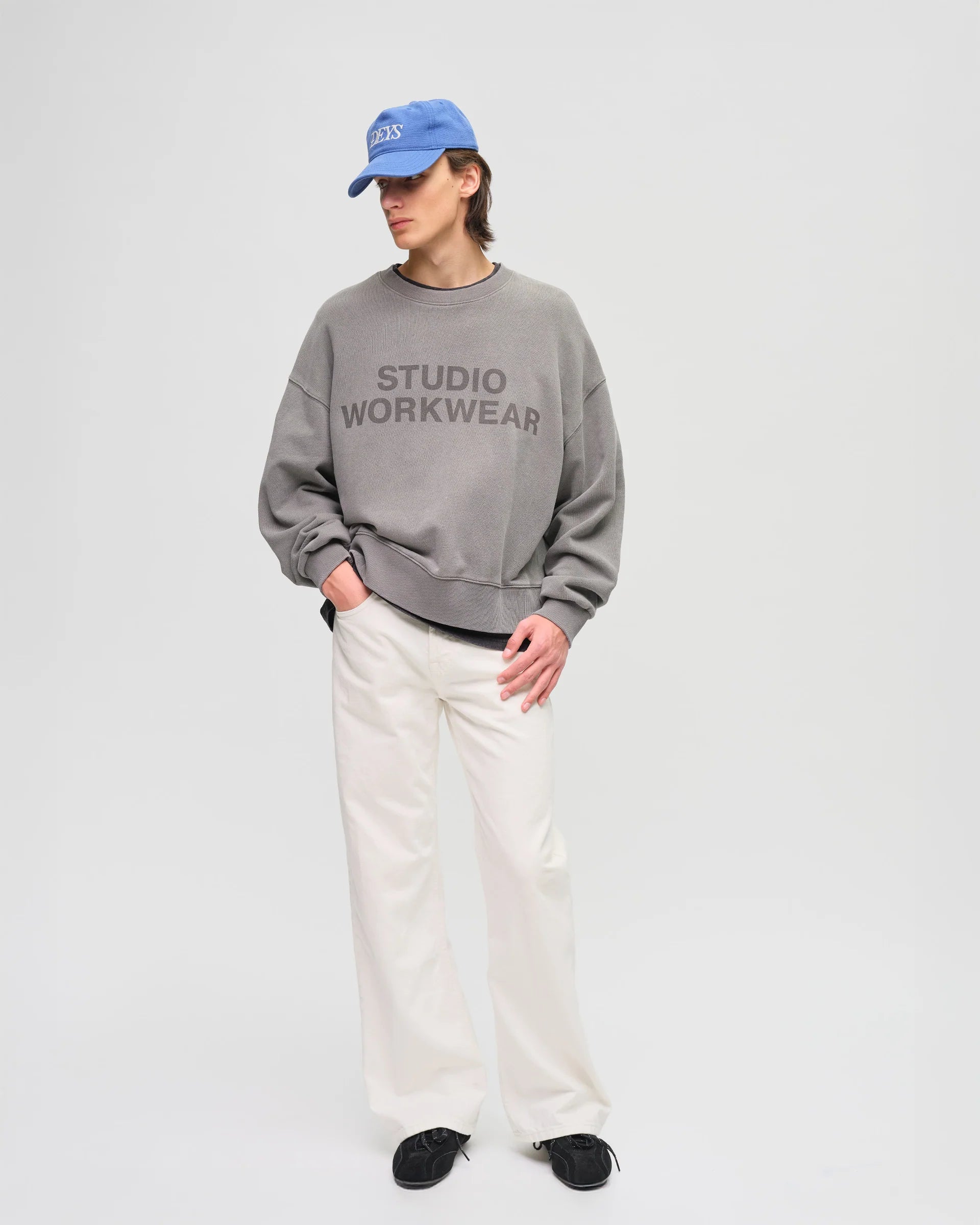 Lawndale Crewneck - Washed Grey