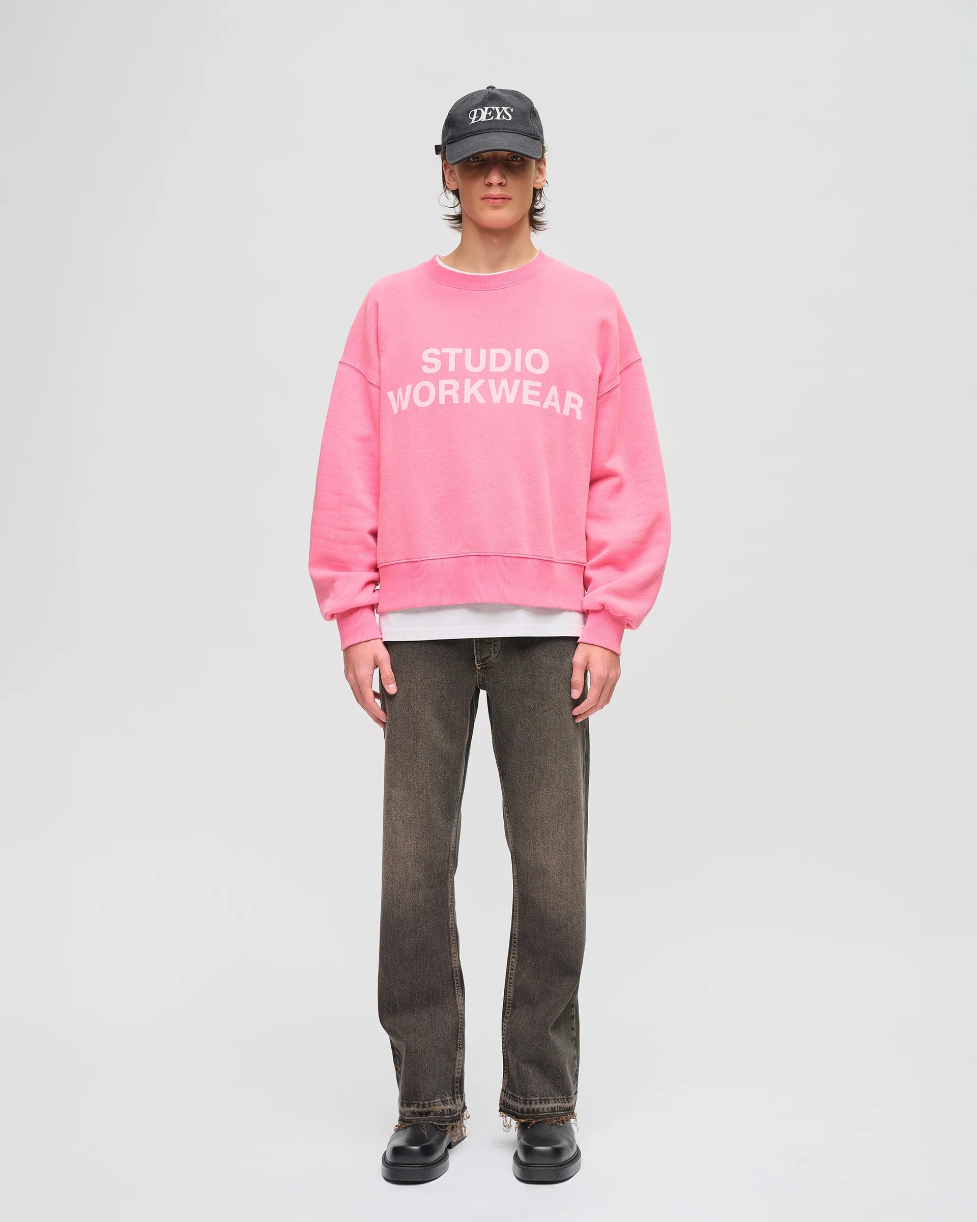 Lawndale Crewneck - Washed pink