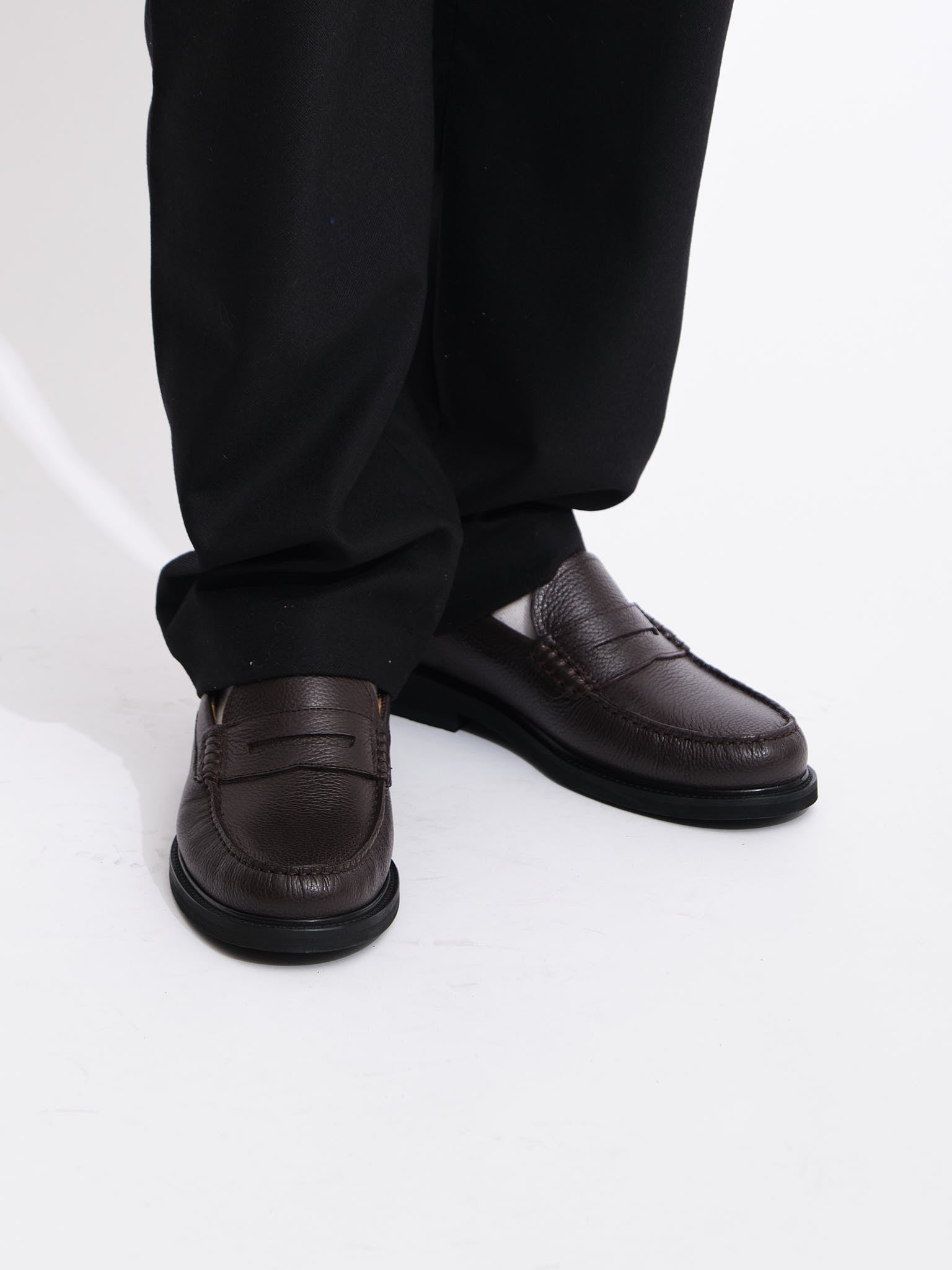 Classic Loafer | Brown Grained Leather