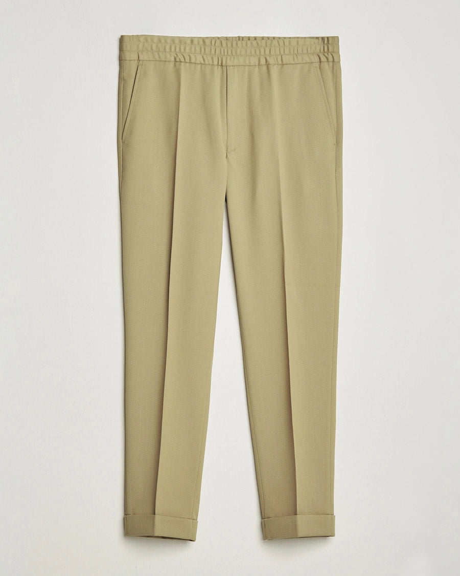 Terry Cropped Trouser | Sage Melange