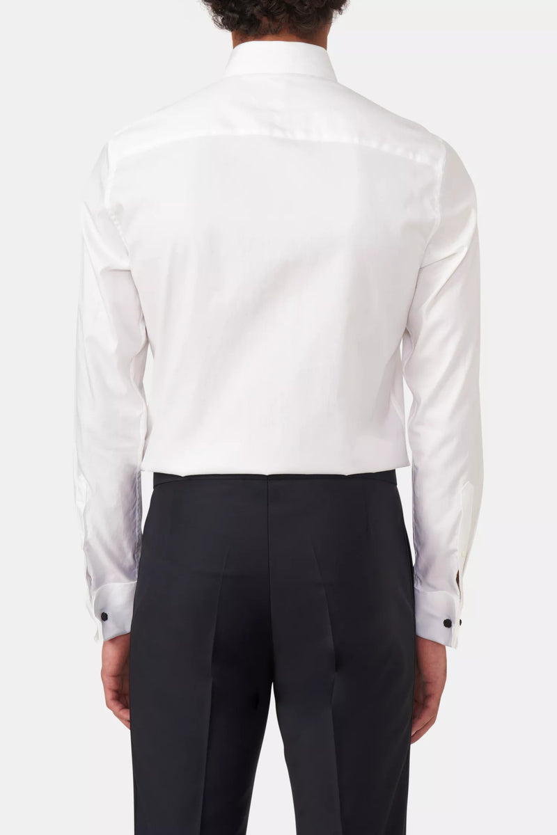 Slim Fit Cut Away Tuxedo Shirt | White