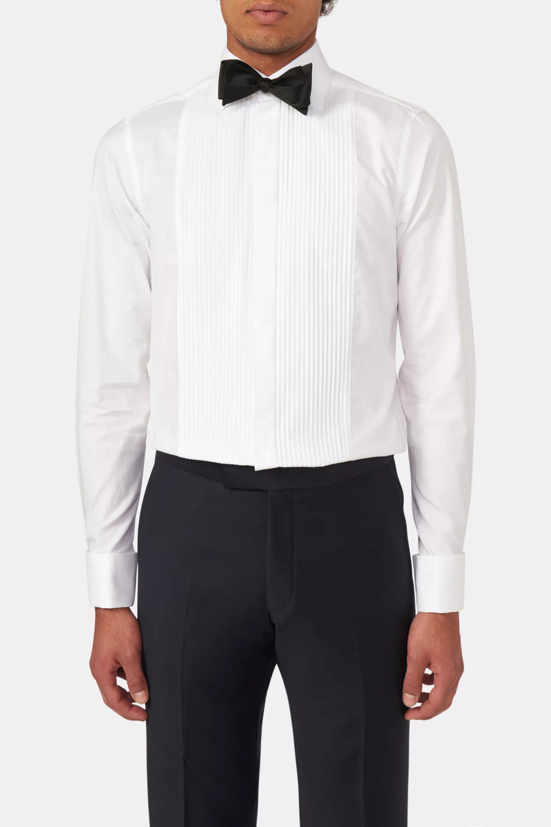Slim Fit Cut Away Tuxedo Shirt | White