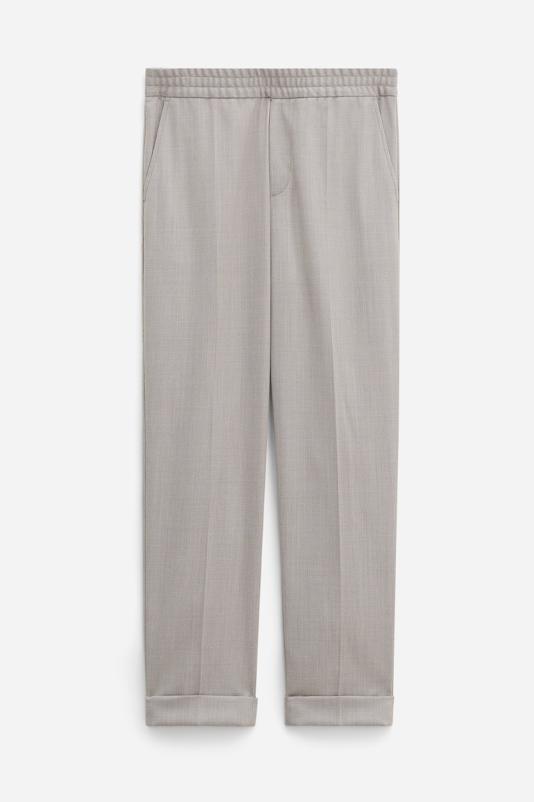 Terry Cropped Trousers | Sage Melange