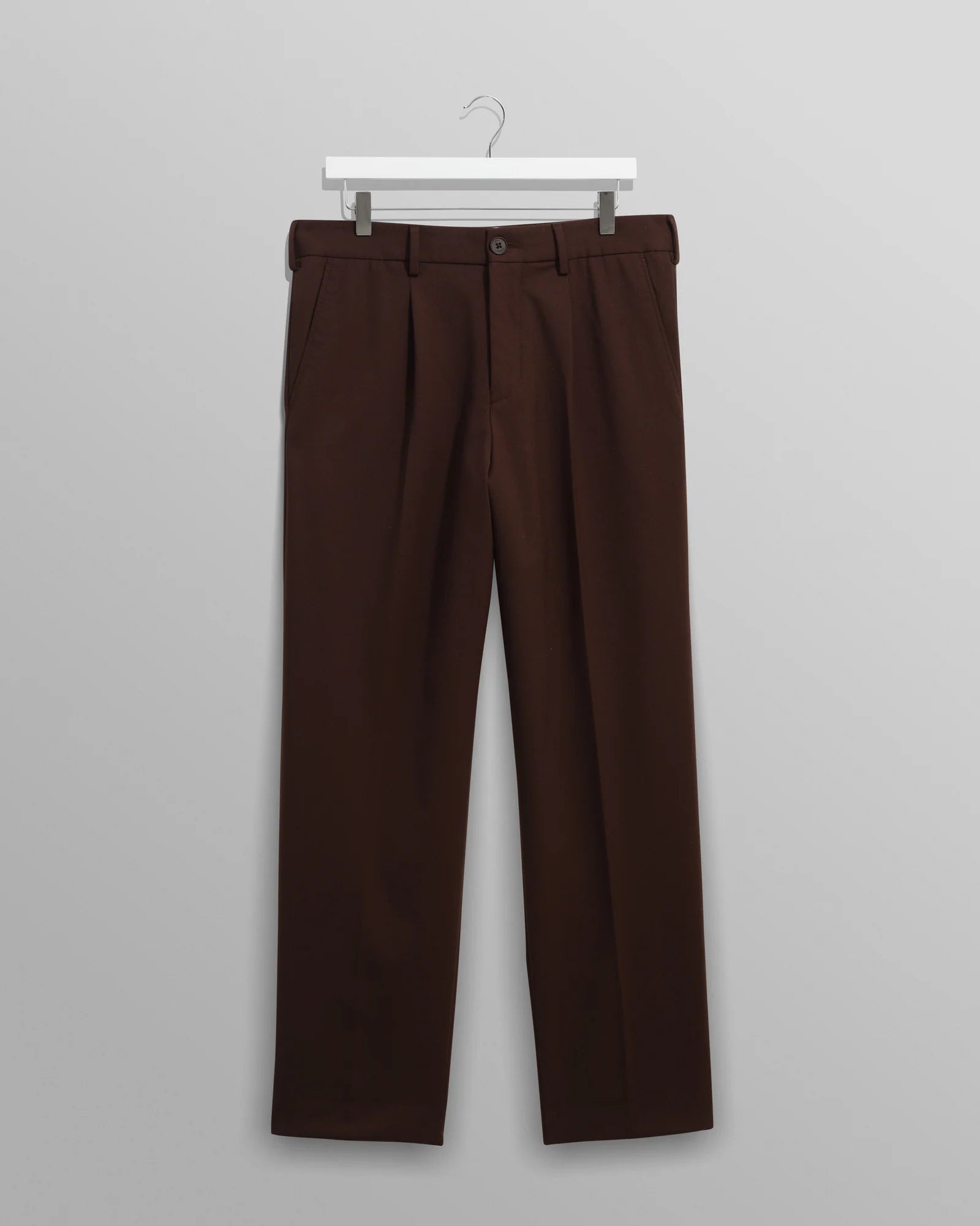 Aubyn Trouser Wool Blend Twill | Dark Brown