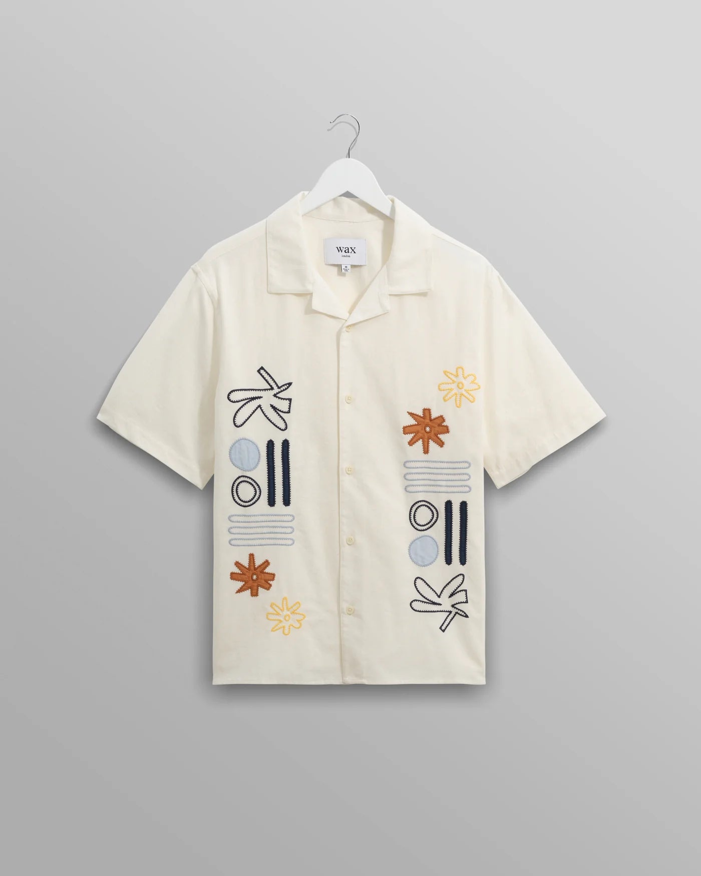 Didcot SS Shirt Abstract Applique Ecru / Multi