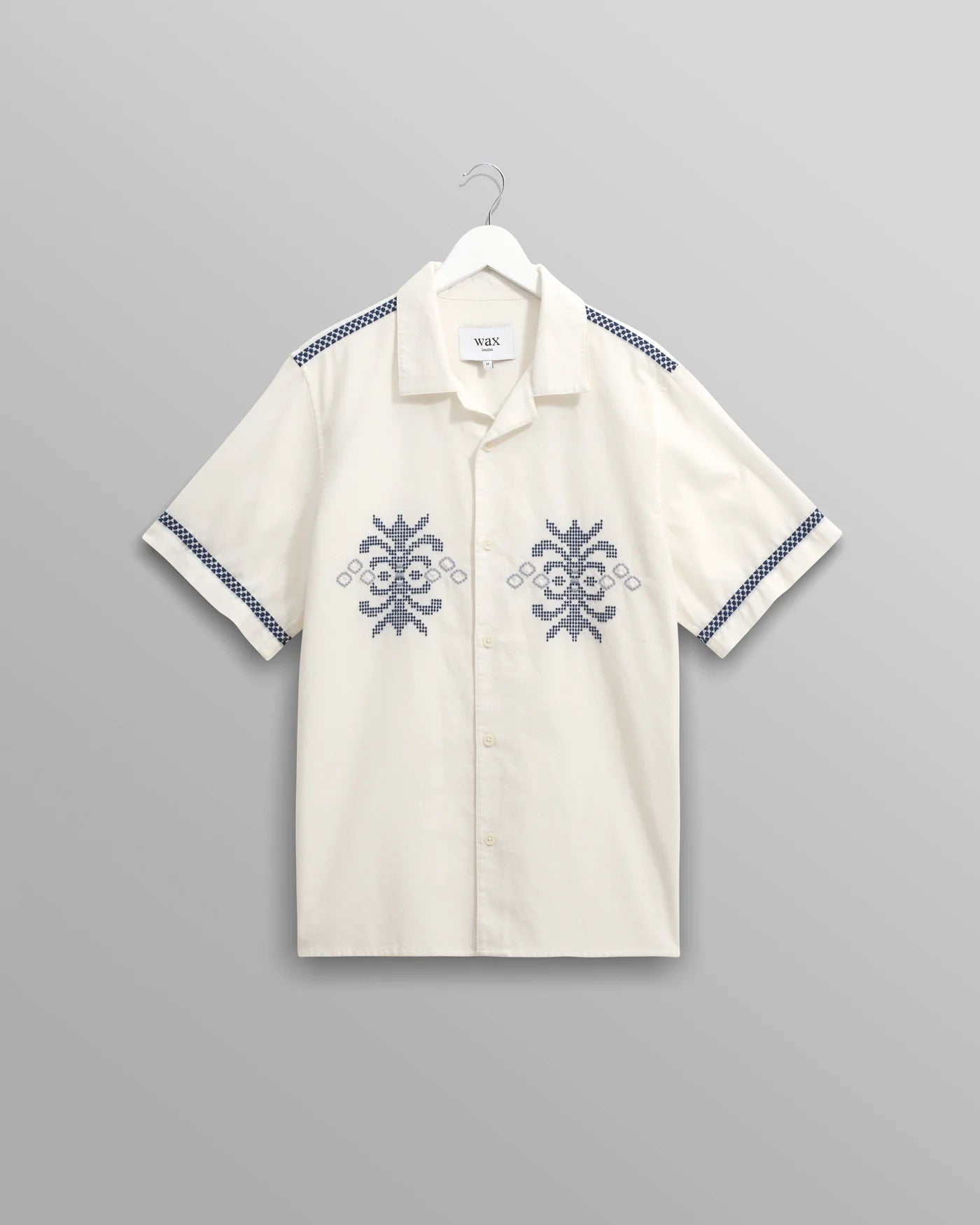 Didcot Shirt | Ecru/Blue