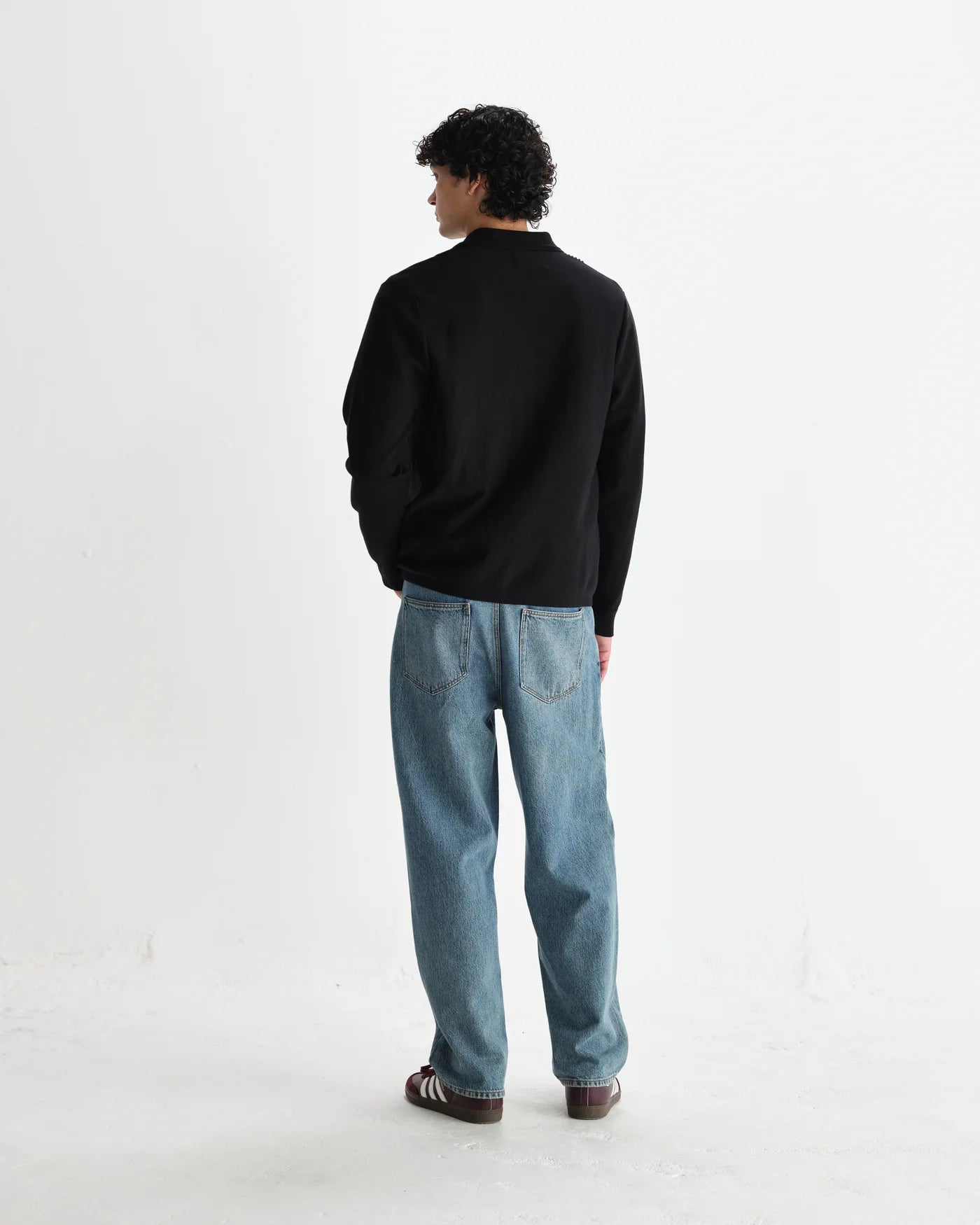 Lennox Zip Polo Milano Ripple Stripe | Black