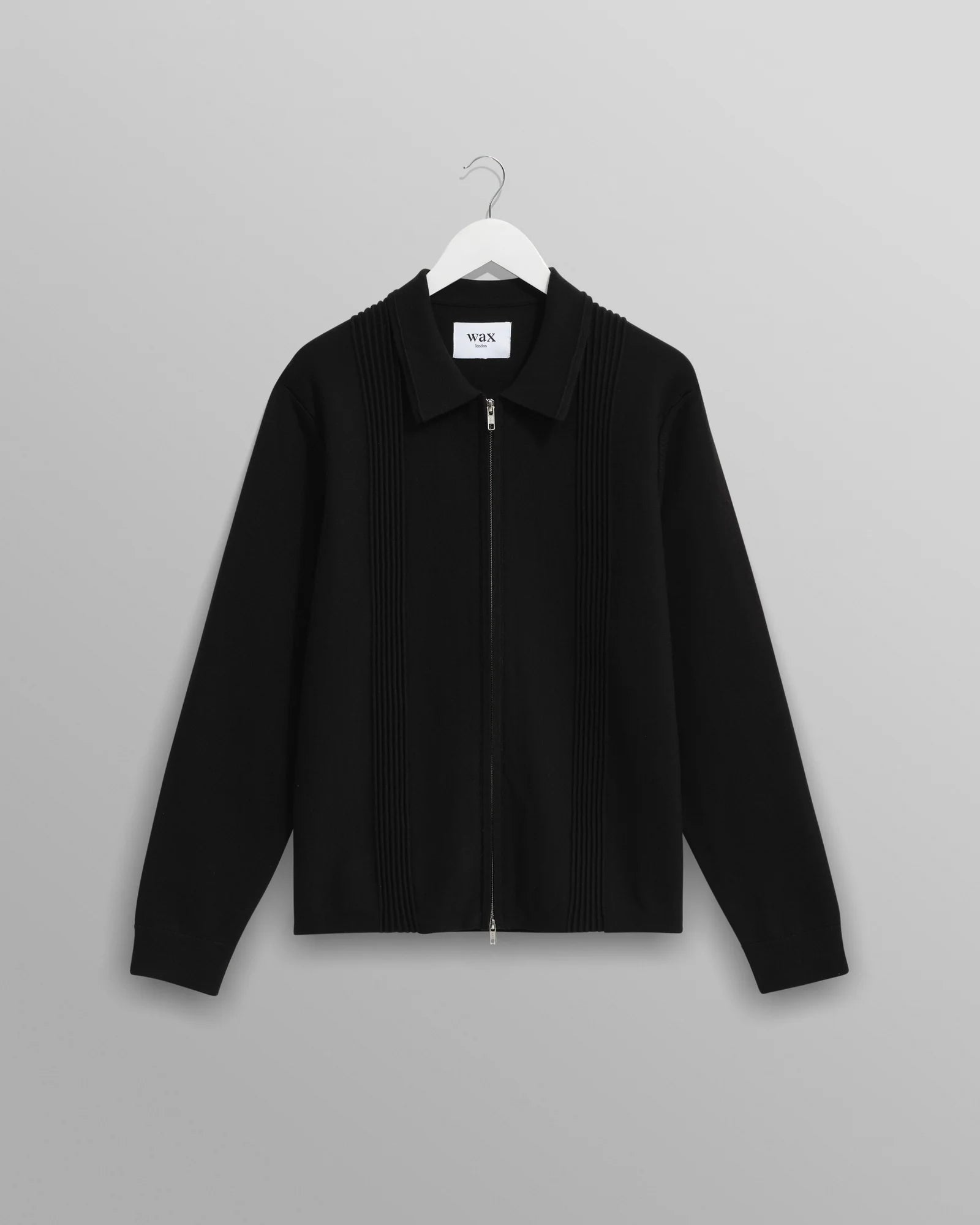 Lennox Zip Polo Milano Ripple Stripe | Black