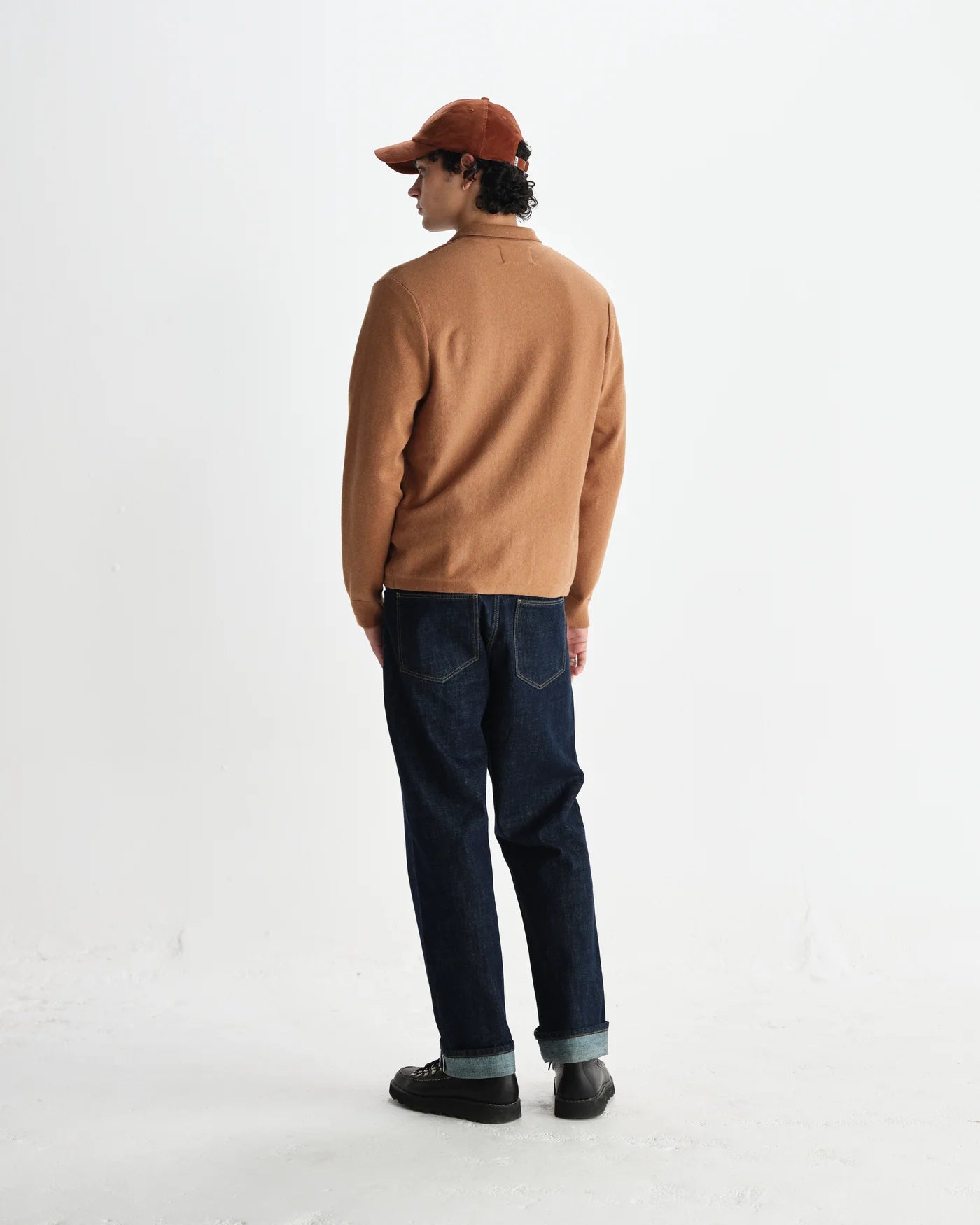 Lennox Zip Polo Milano Ripple Stripe | Camel