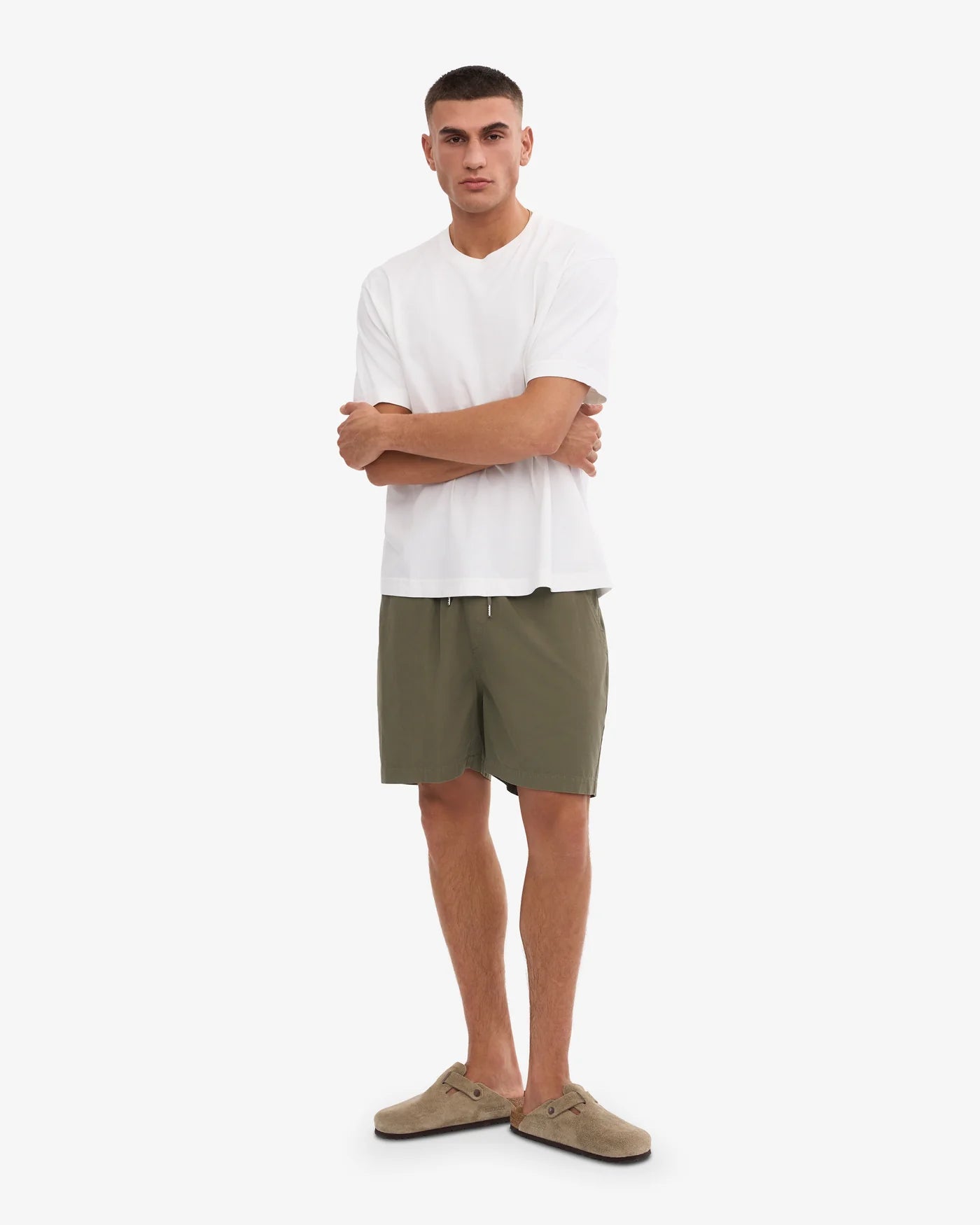 Organic Twill Shorts I Dusty Olive