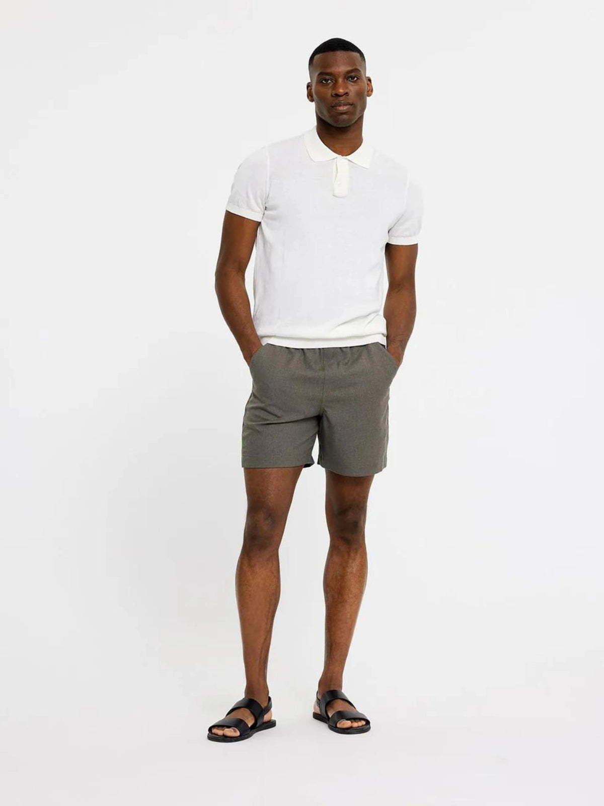 Turi Shorts | Dusty Olive Melange