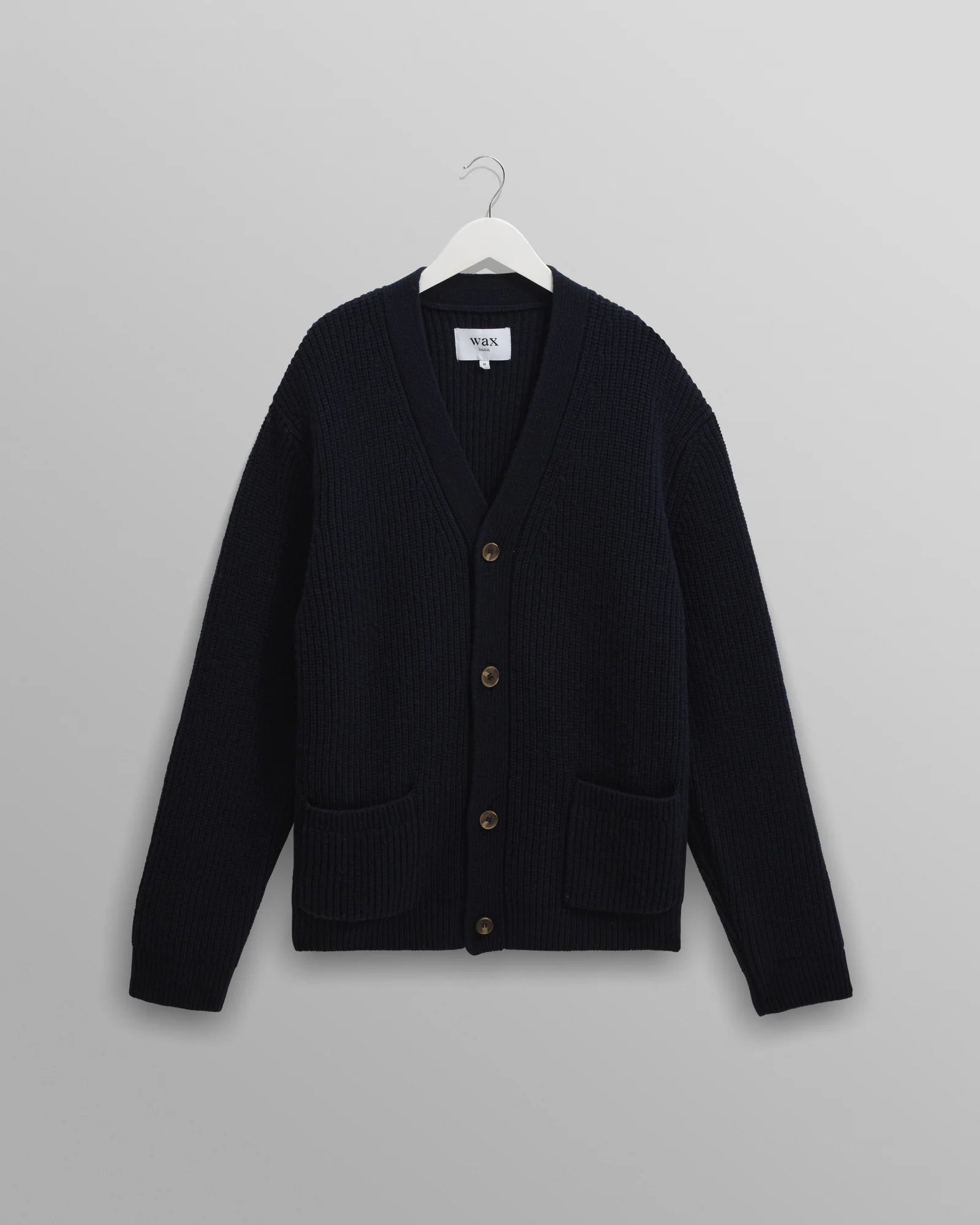Walker Cardigan Rib Stitch | Navy