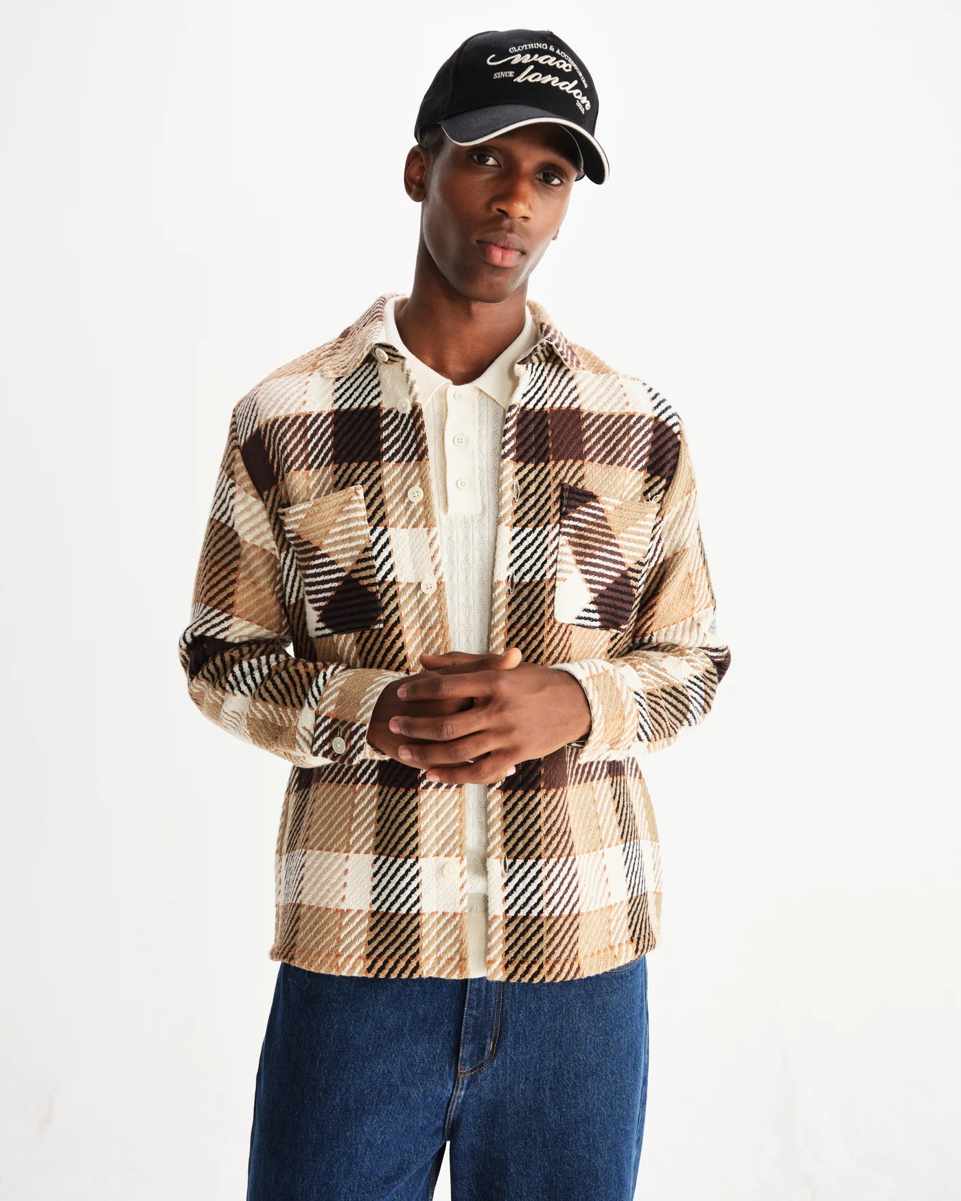 Whiting Overshirt Pike Check Natural / Brown