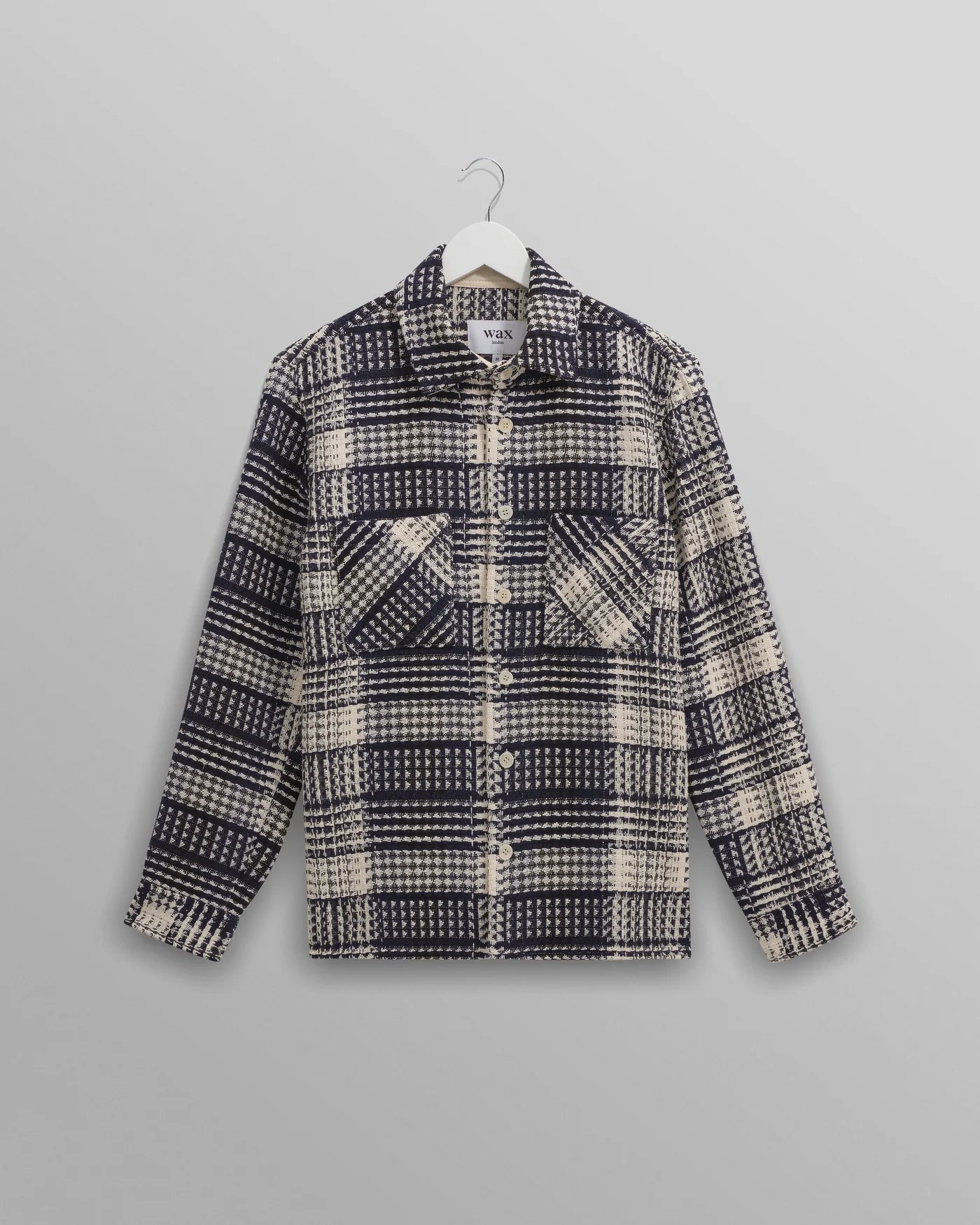 Whiting Addle Overshirt | Navy/Ecru