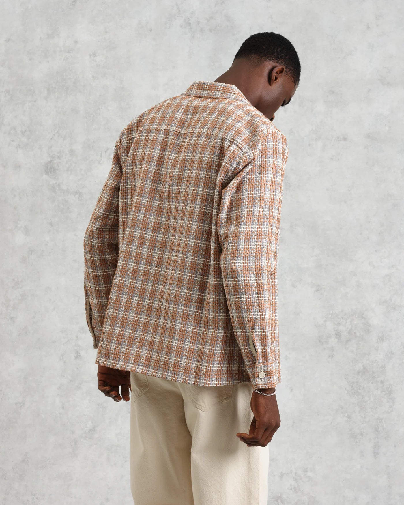 Whiting Overshirt Ladder Check Weave Tan / Multi