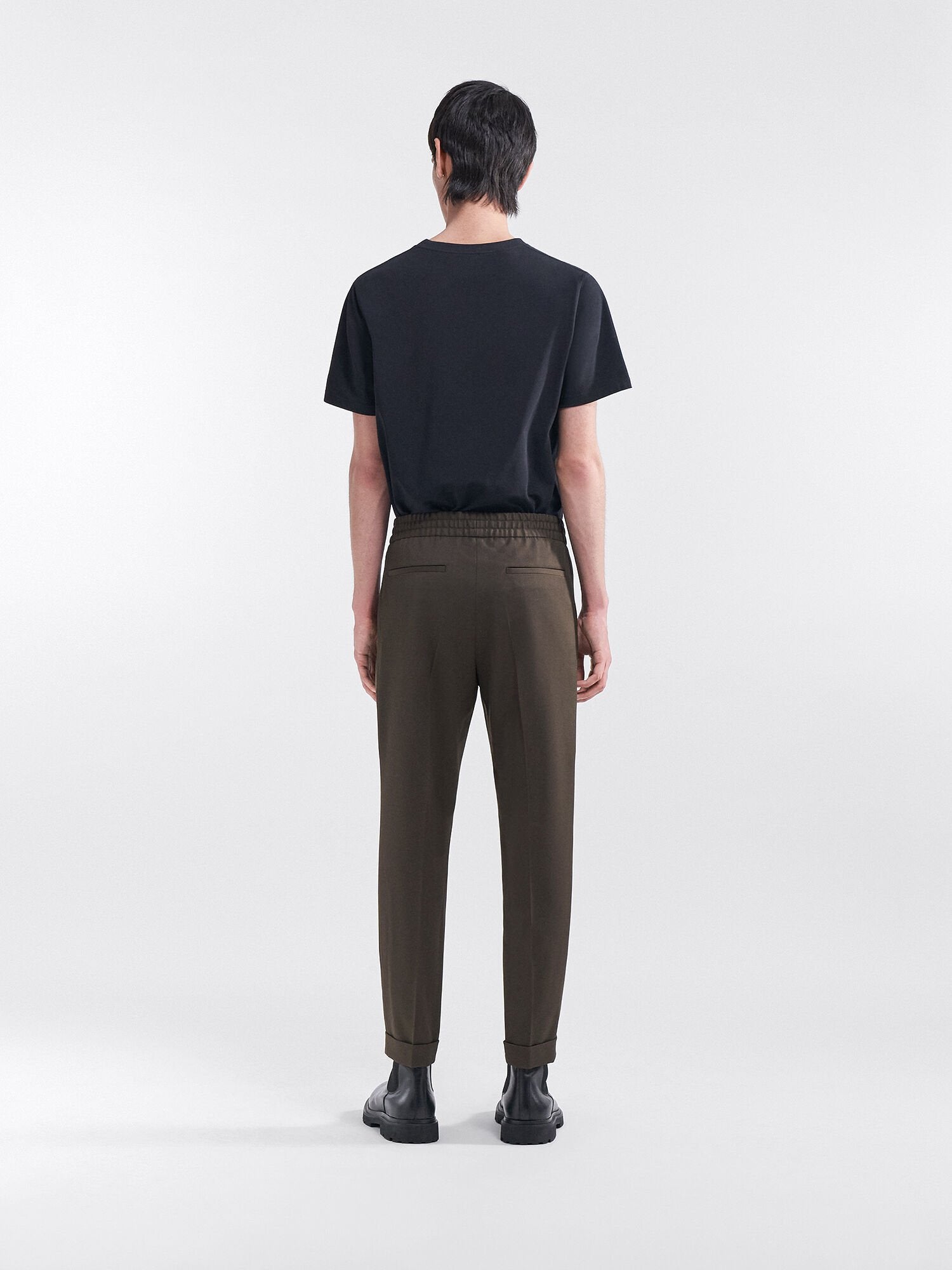 Terry Cropped Trouser | Dark Forest Green