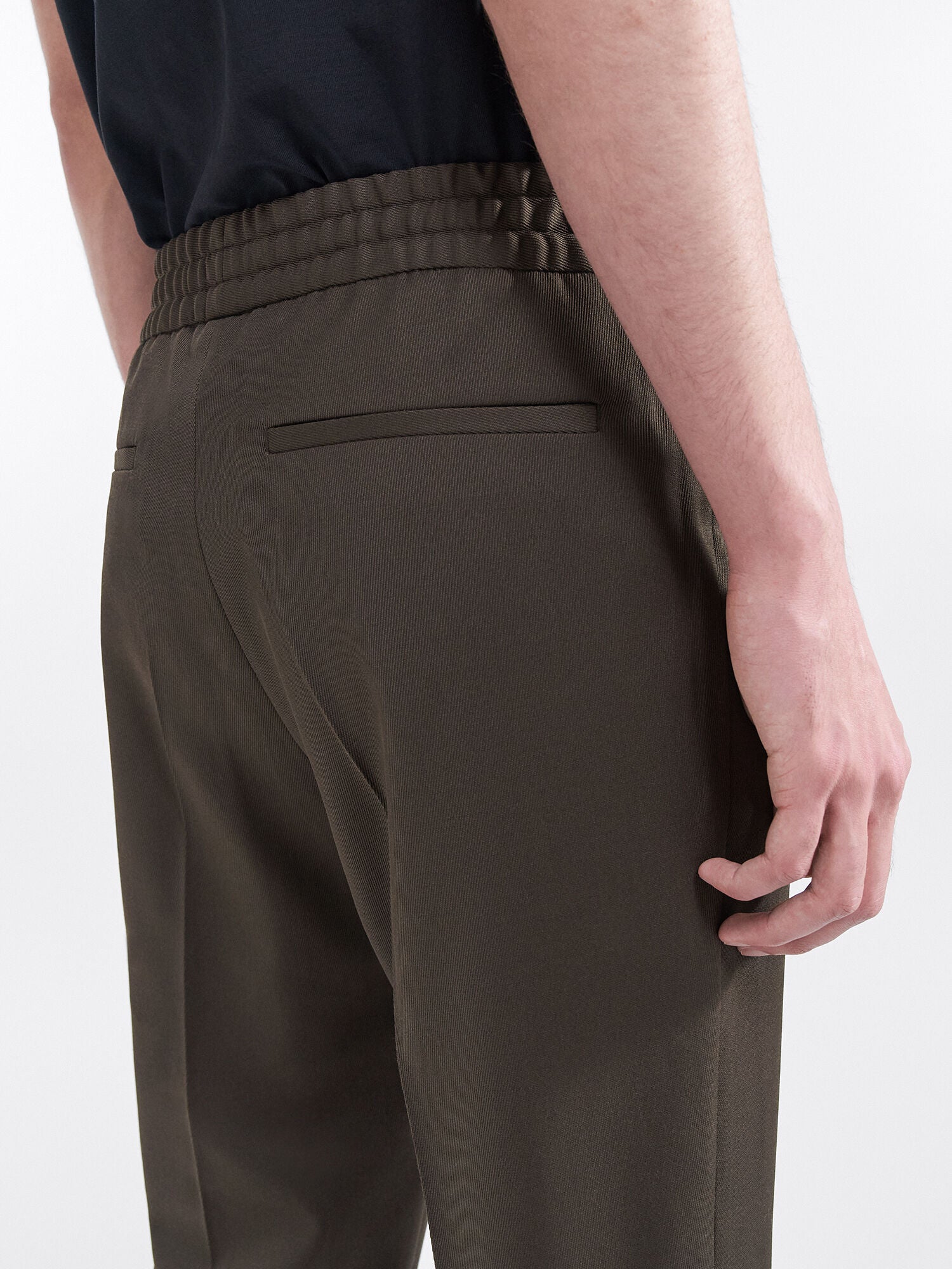 Terry Cropped Trouser | Dark Forest Green