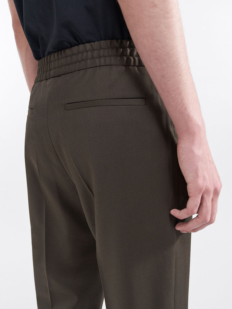 Terry Cropped Trouser | Dark Forest Green