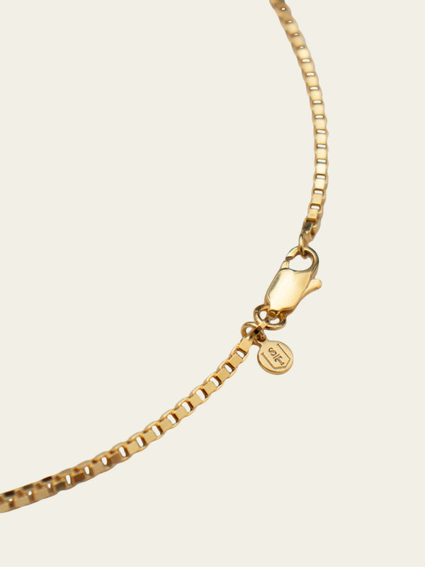 2.2 mm Box Chain Necklace | Gold Plated
