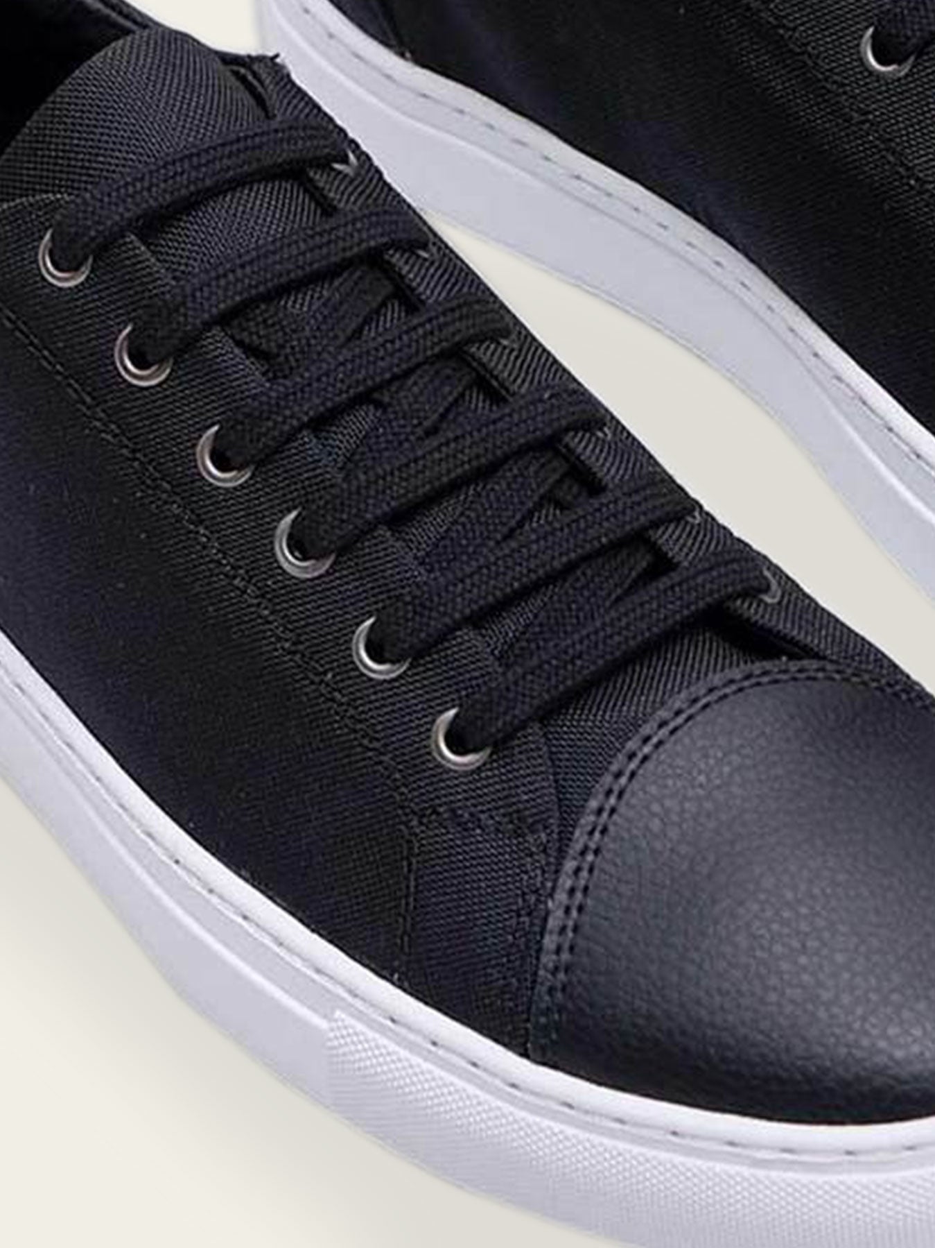 Classic Sneaker | Black Upcycled Fabric