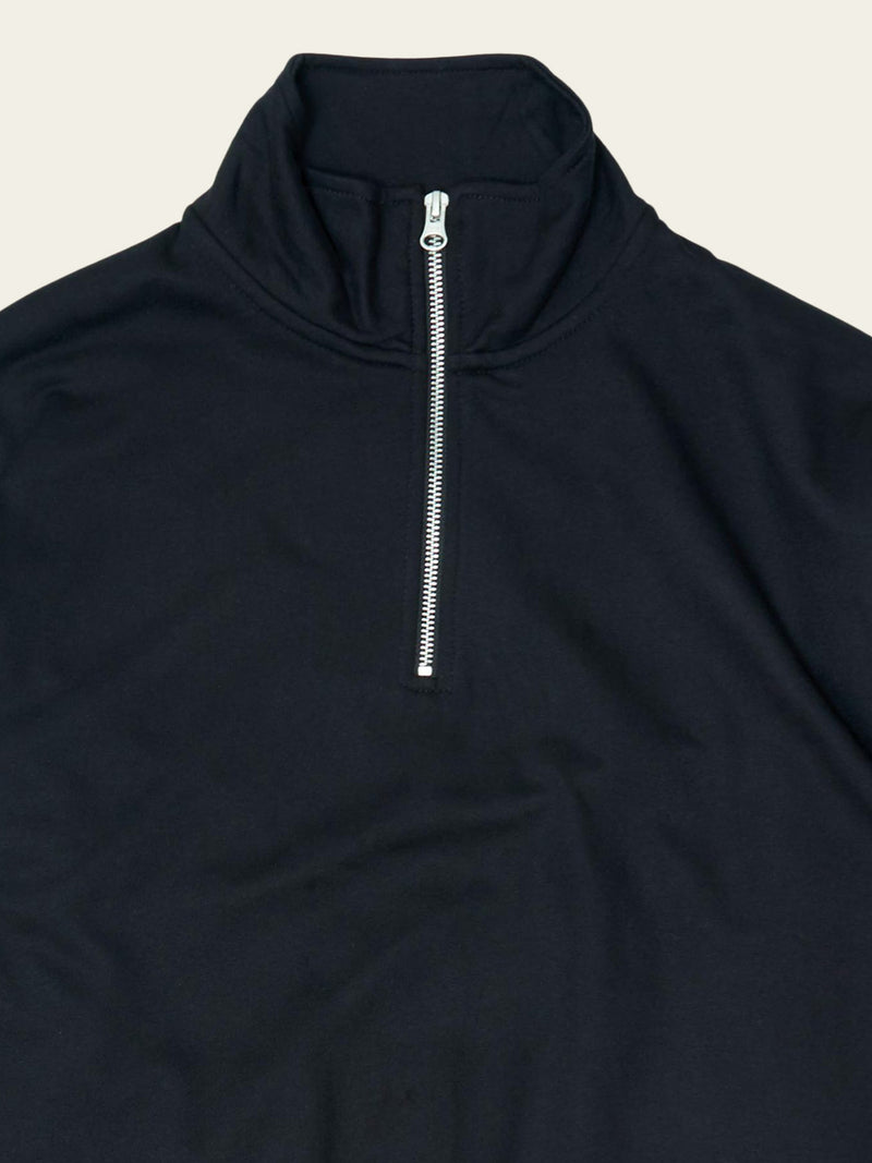 Half Zip Crew | Black