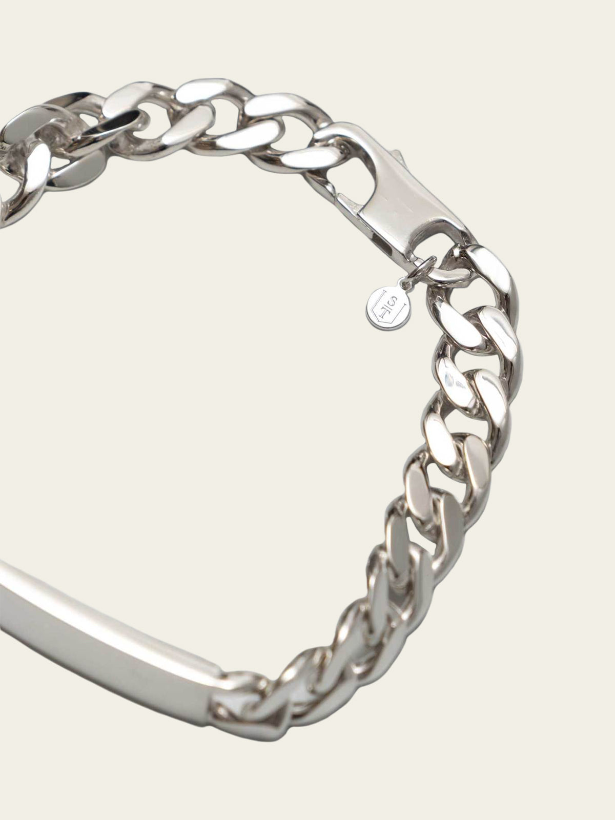 8.6 mm Panzer Identity Bracelets | Silver