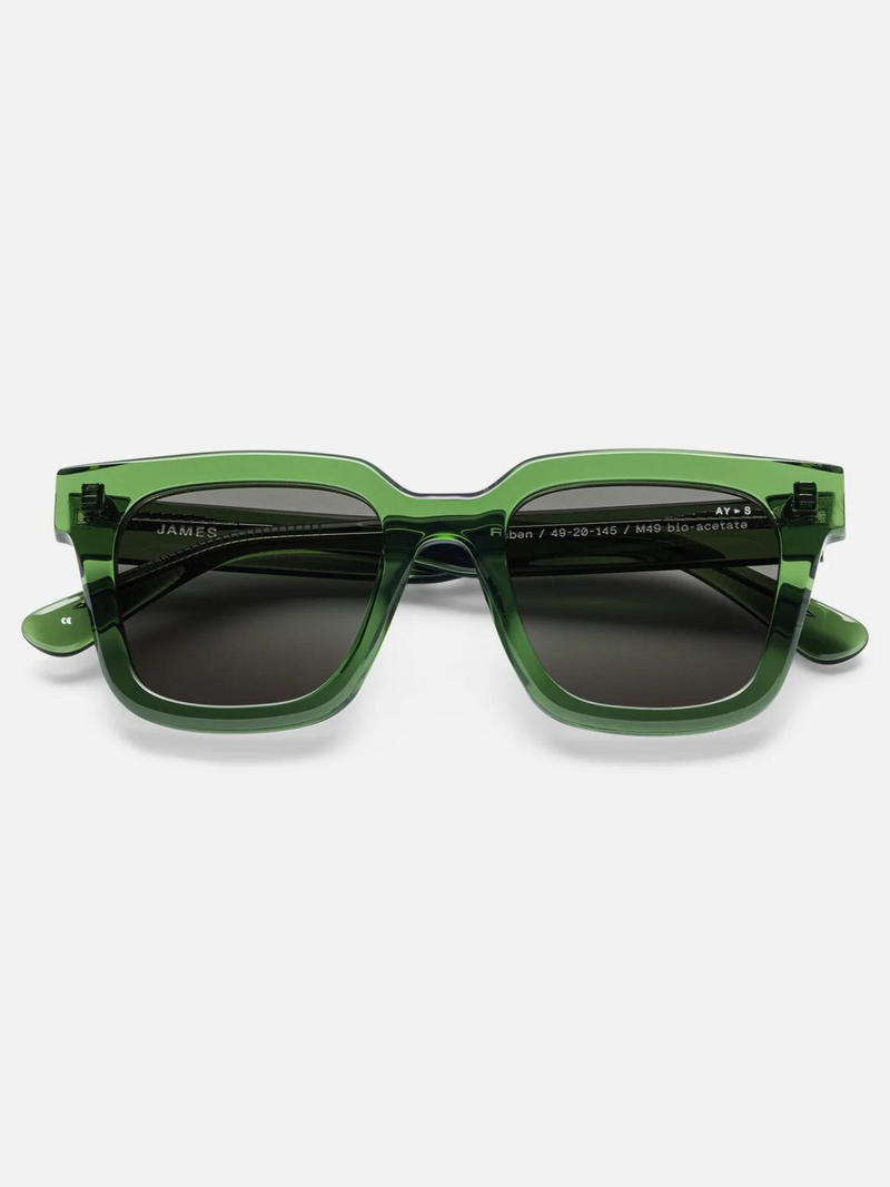 Ruben Sunglasses | Transparent Forest Green