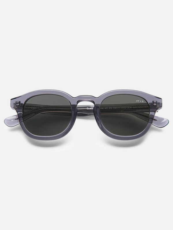 Suede Sunglasses | Transparent grey