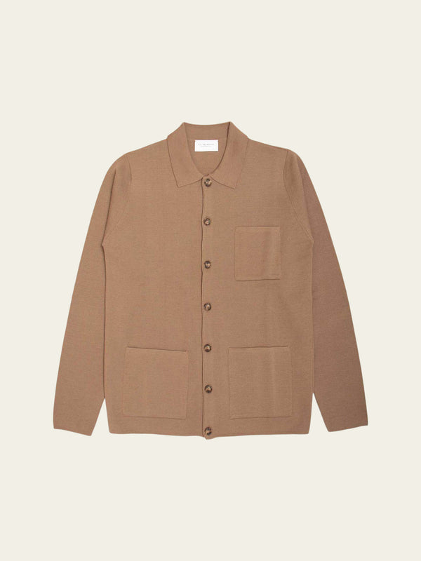 Knitted Overshirt | Taup