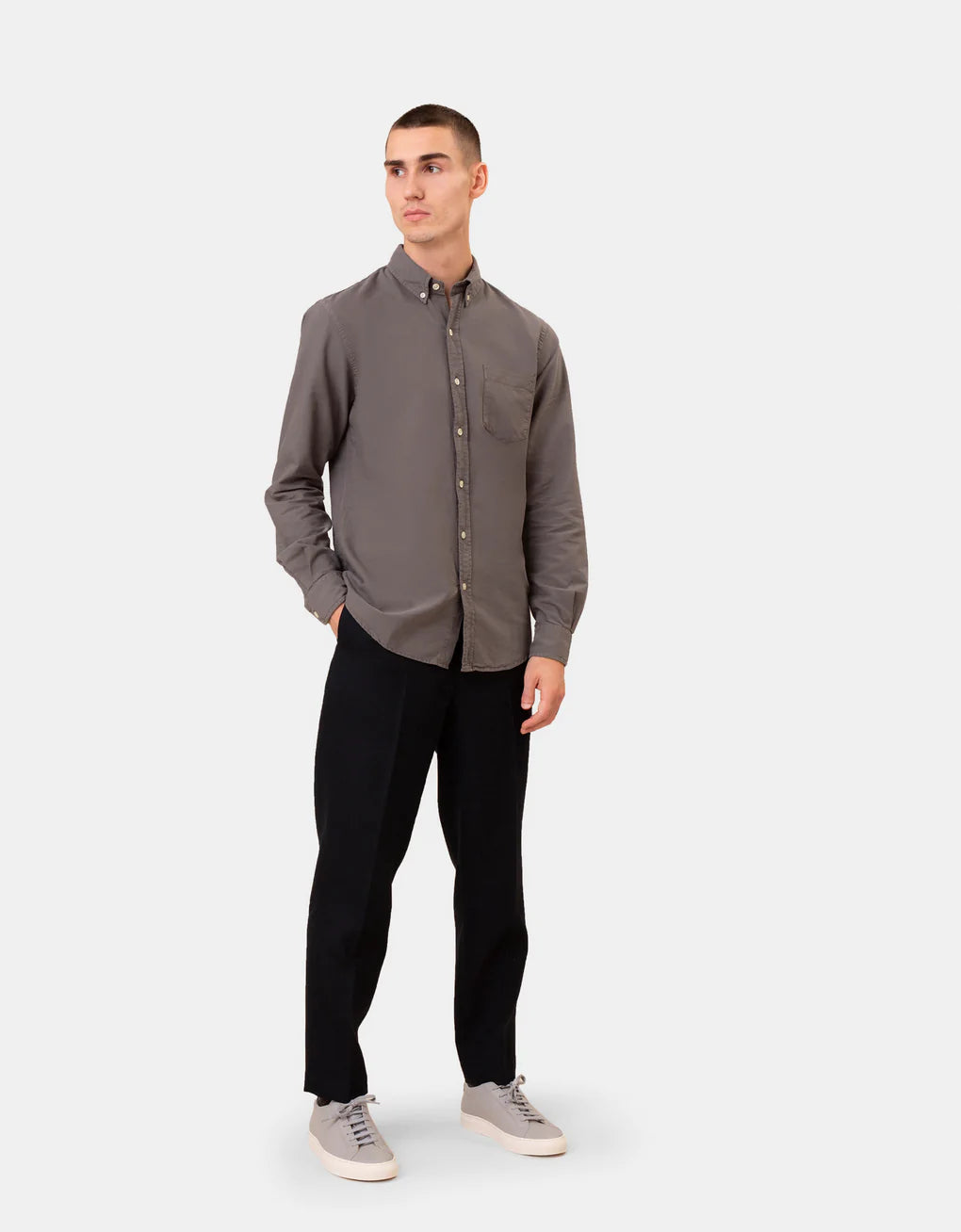 Classic Organic Button Down Shirt | Storm Grey