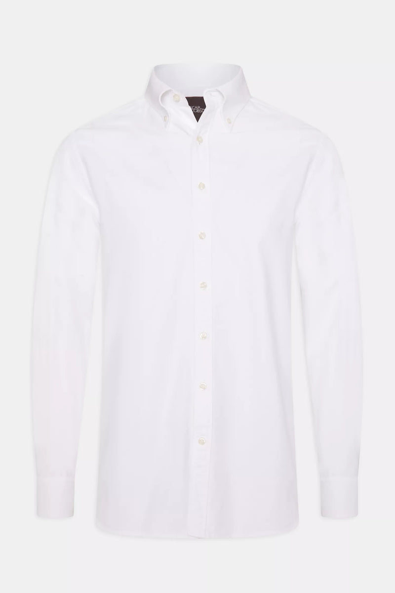 Button Down Casual Oxford Shirt | White