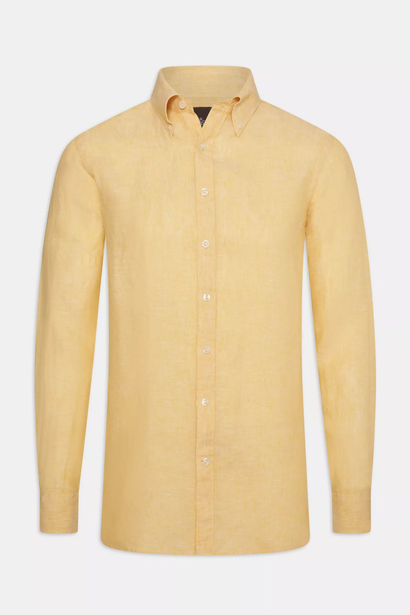 Button Down Linen Shirt | Sunshine Yellow