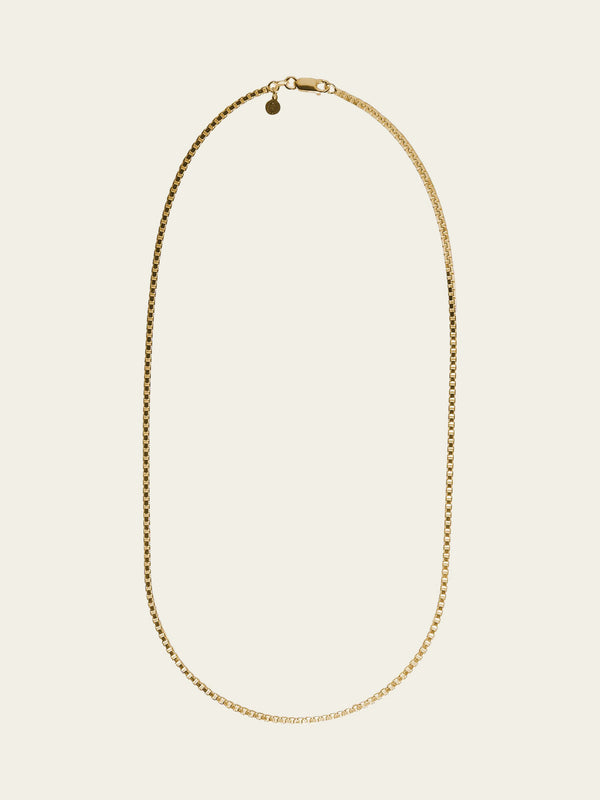 2.2 mm Box Chain Necklace | Gold Plated