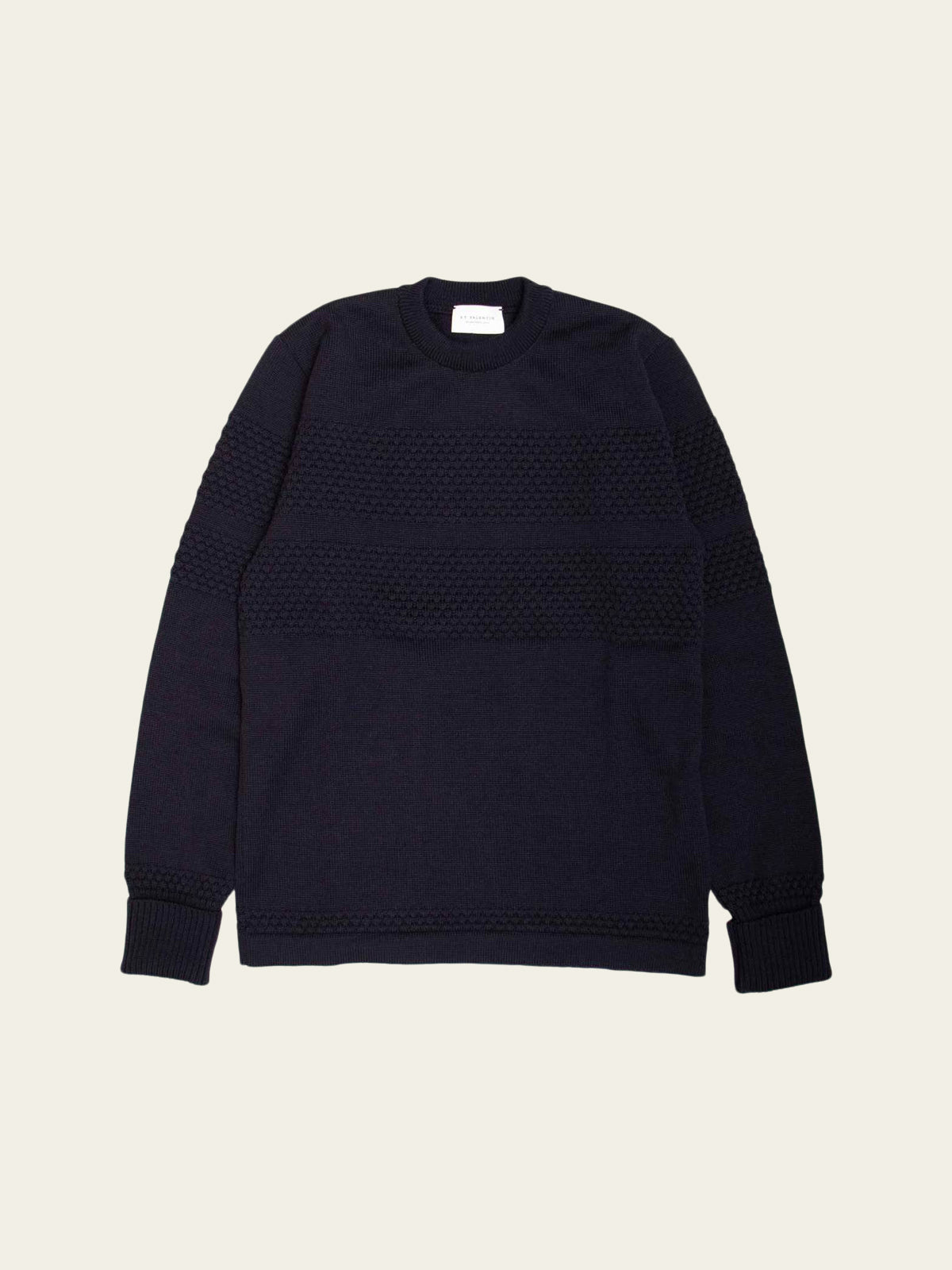 Fisherman Crew Knit | Dark Navy