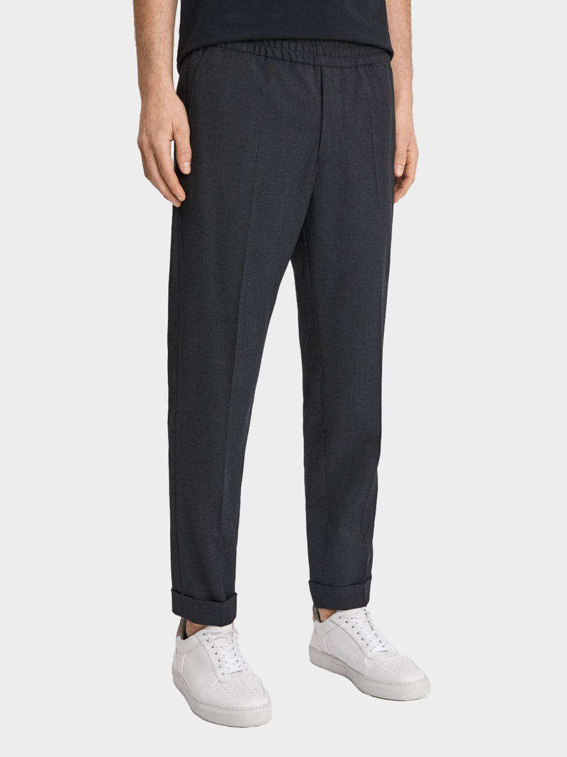 Terry Cropped Trouser | Anthracite