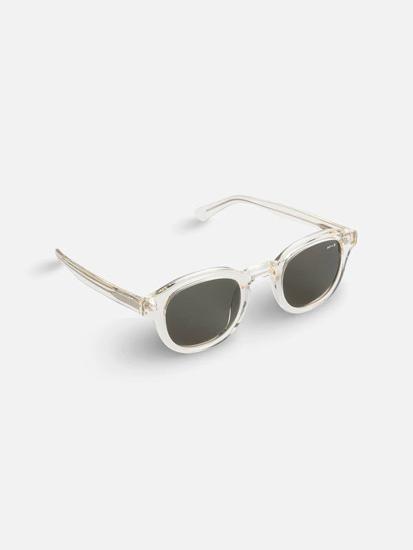 Suede Sunglasses | Transparent Yellow Light
