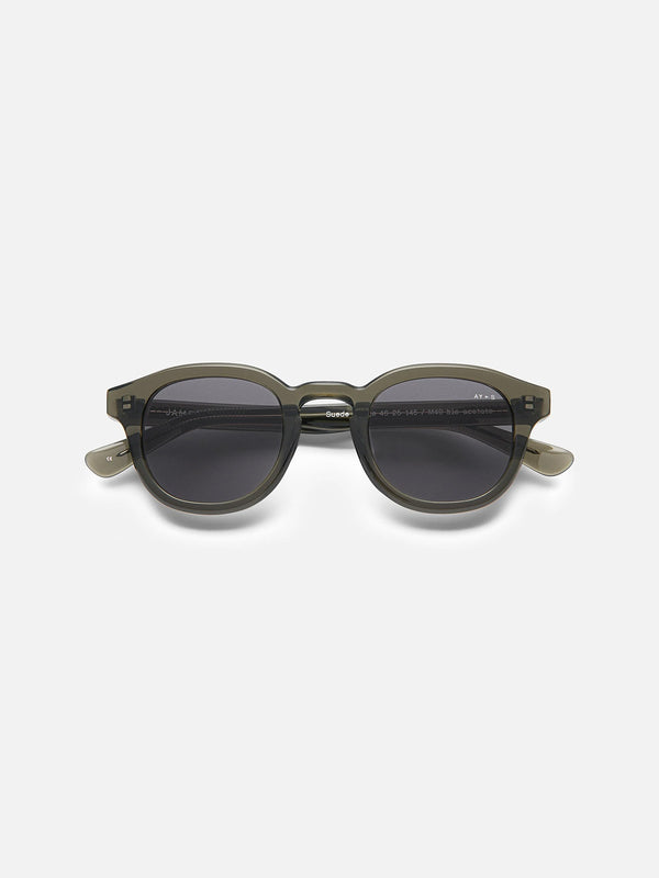 Suede Sunglasses | Transparent Green