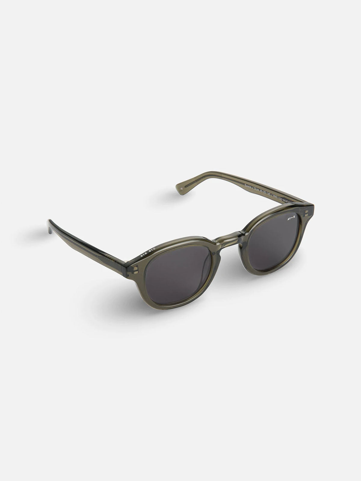 Suede Sunglasses | Transparent Green