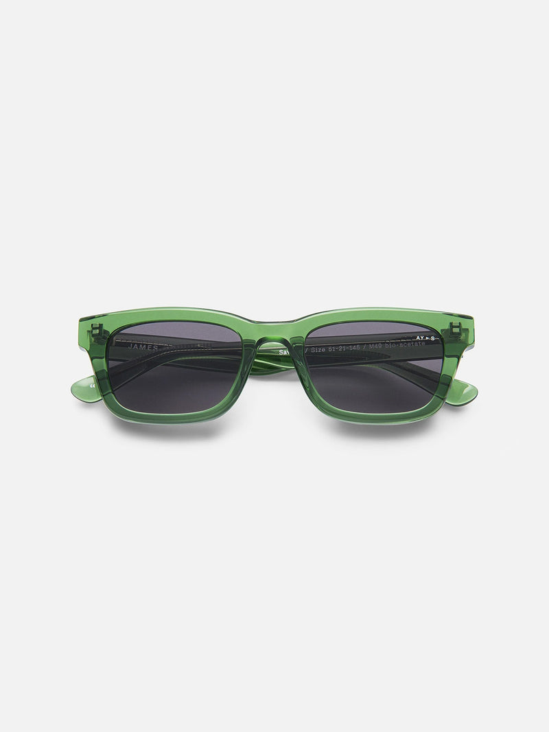 Savage Sunglasses | Transparent Forest Green