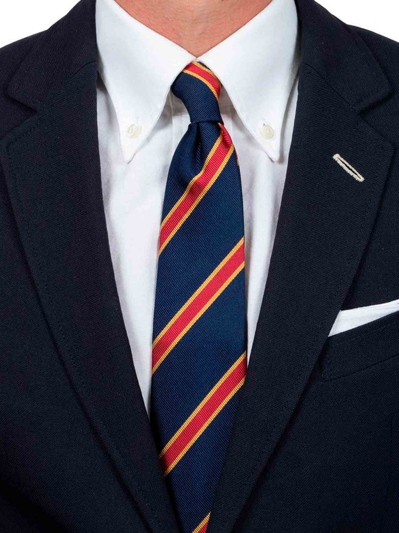The Navy Red Golden Spade Tie