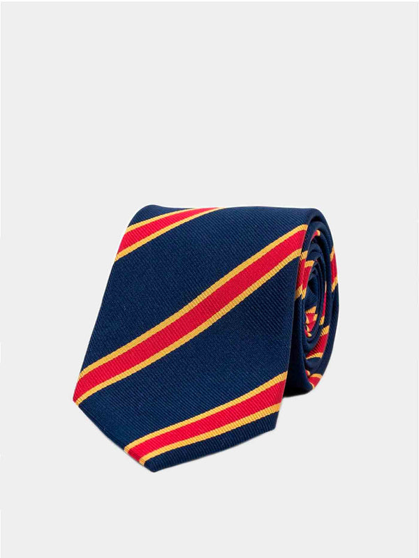 The Navy Red Golden Spade Tie