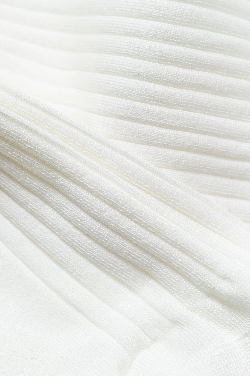 Ribbed Socks | White