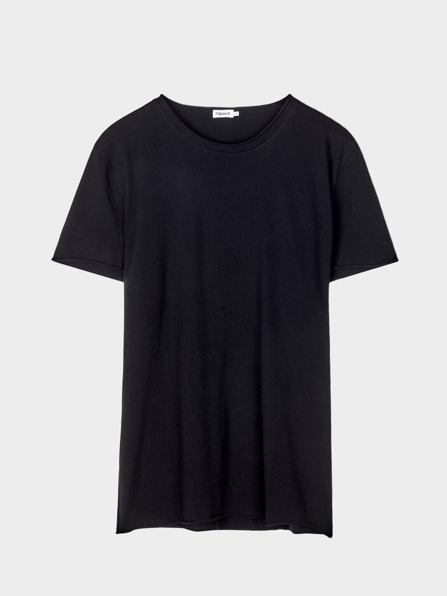 Roll Neck Tee | Black