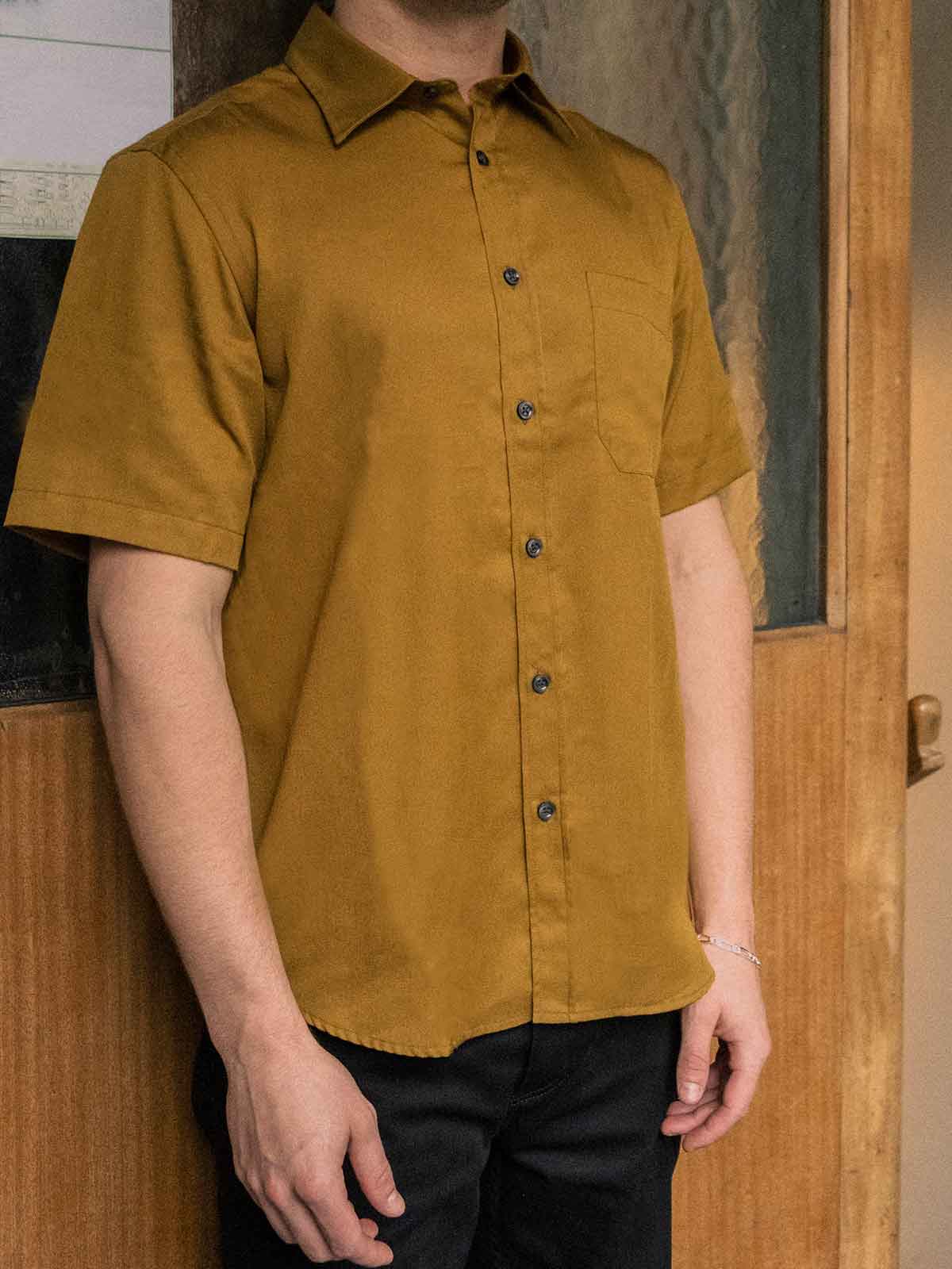 Italian Tencel Short Sleeve Shirt | Sage