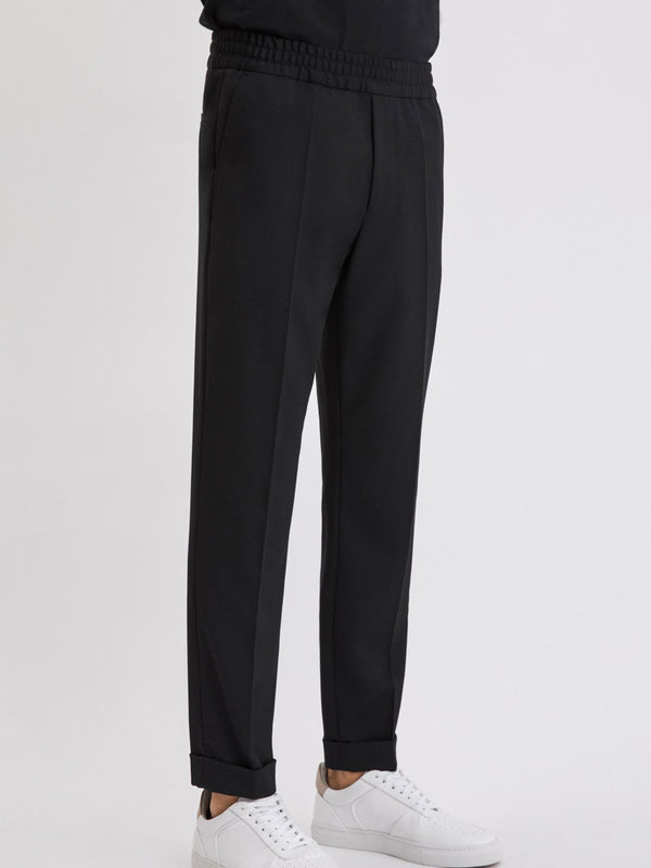 Terry Cropped Trouser | Black